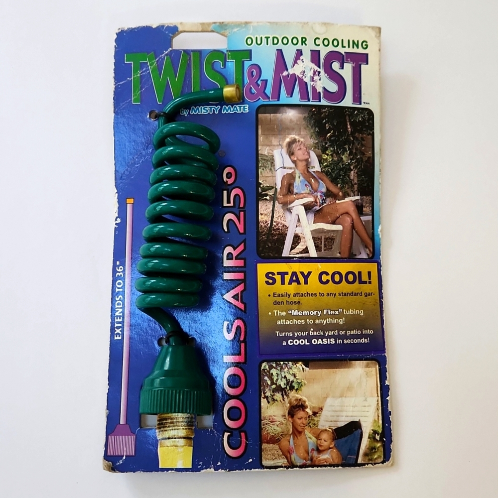 Vintage Misty Mate Twist & Mist Hose Nozzel Cool flexible mister Y2K